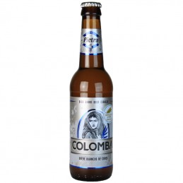 Bière Colomba de la Brasserie Piétra en Corse - Robe blonde légèrement trouble